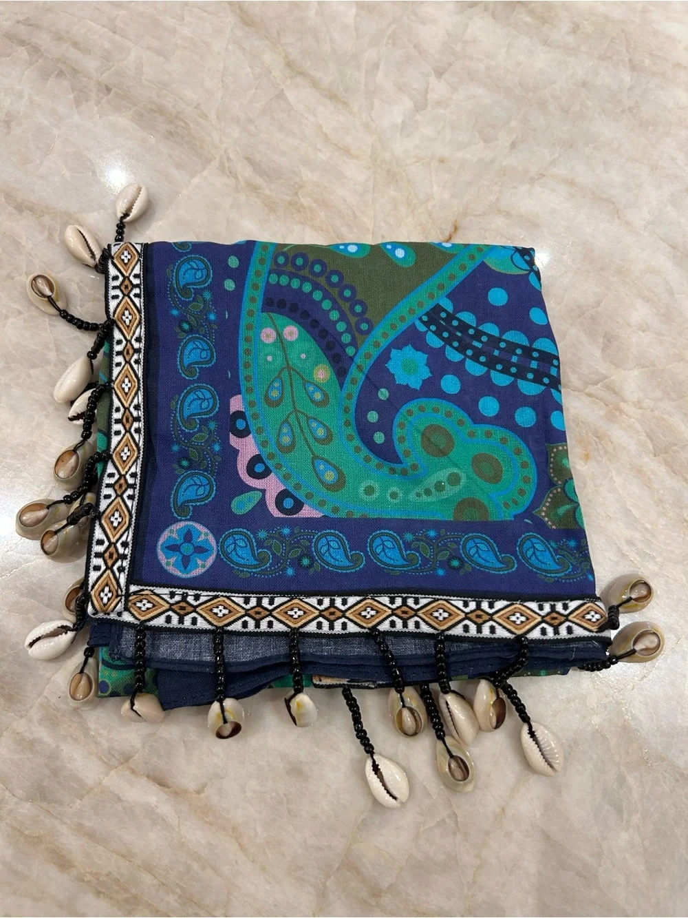 Stylish Paisley Fringe Scarf S140